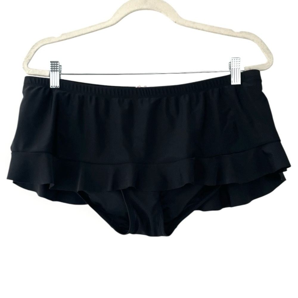 Women’s Xhilaration Black Ruffle Swim
Skirt Bikini Bottom 2x